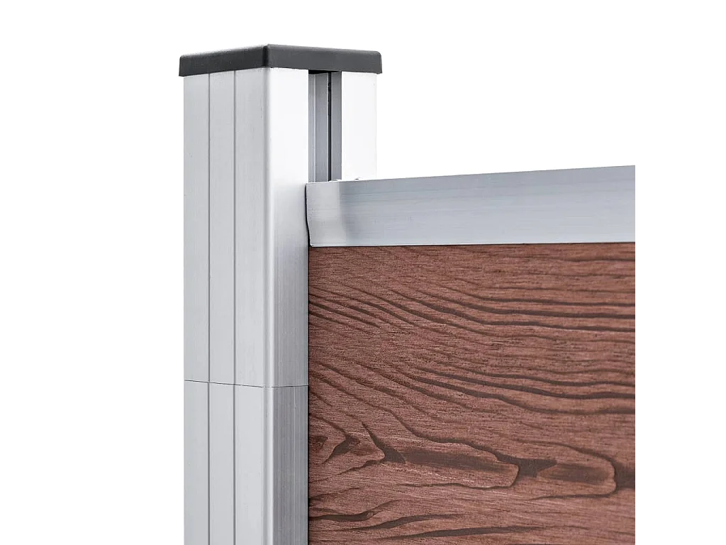 Painel de vedação para jardim 175x186 cm WPC castanho PT304056