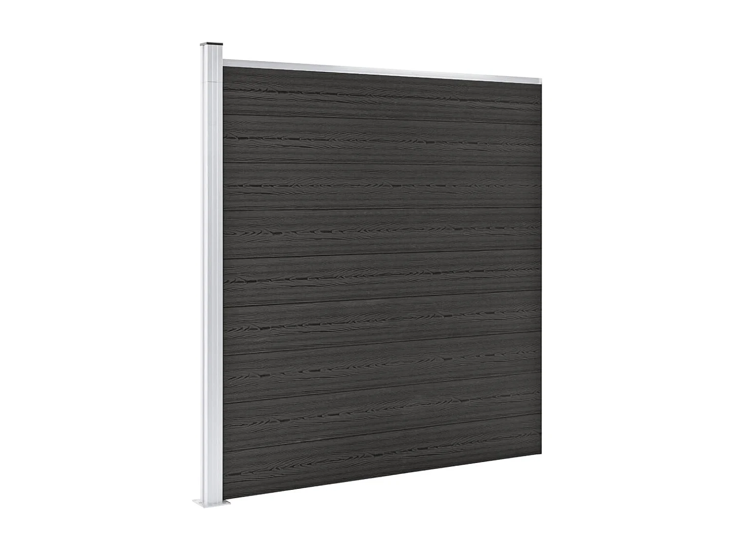 Painel de vedação para jardim 175x186 cm WPC cinzento PT634286