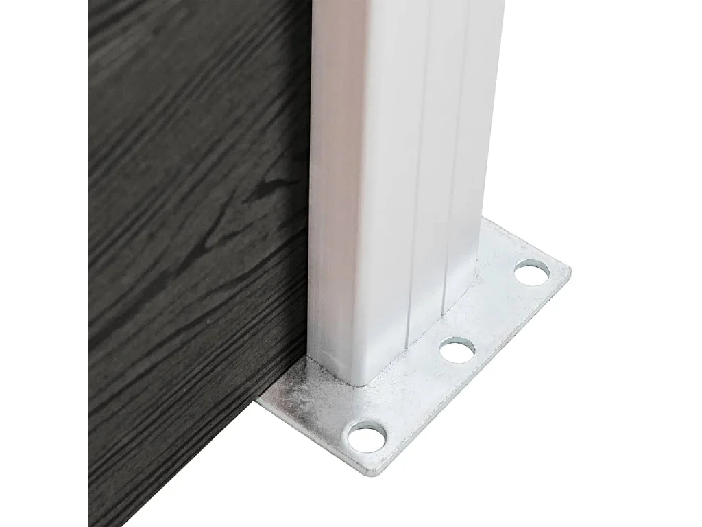 Painel de vedação para jardim 175x186 cm WPC cinzento PT634286