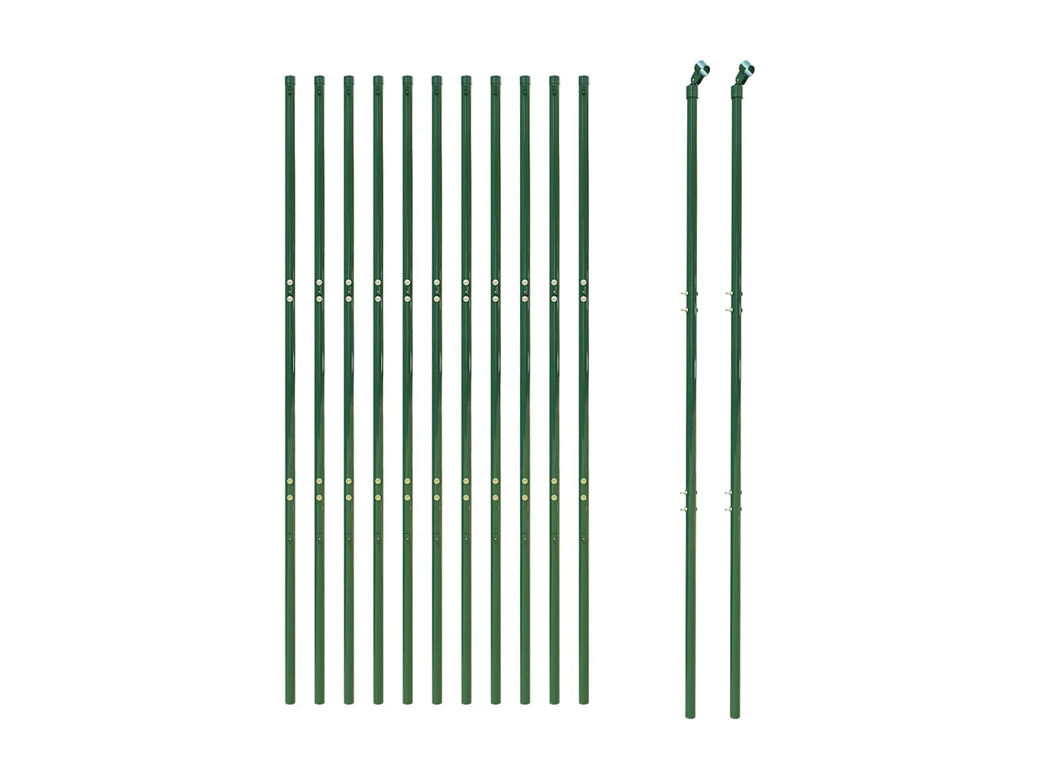 Cerca de alambre de acero galvanizado verde 1,4x25 m ES808722