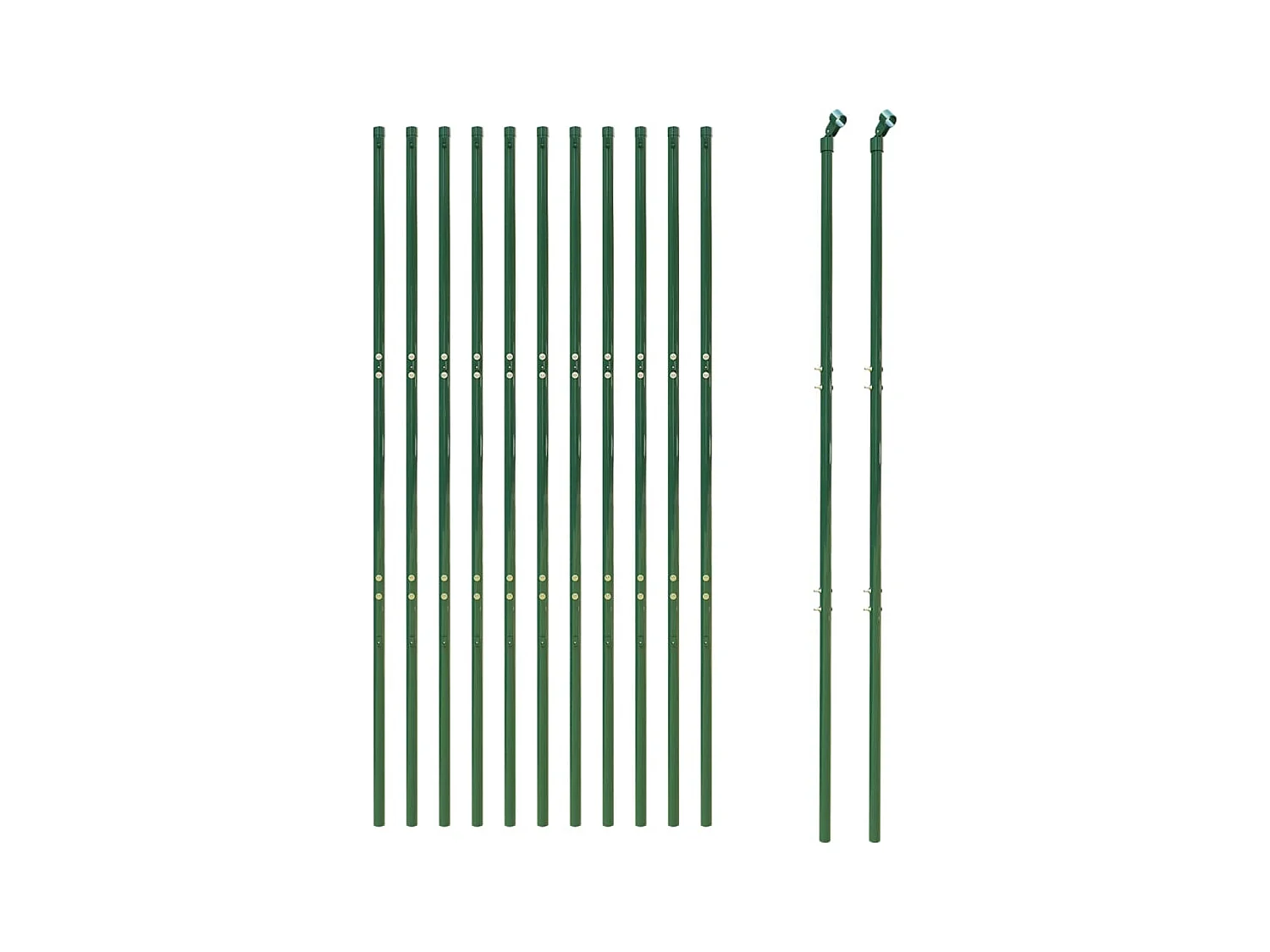 Clôture en treillis métallique vert 1,4x25 m acier galvanisé FR313146
