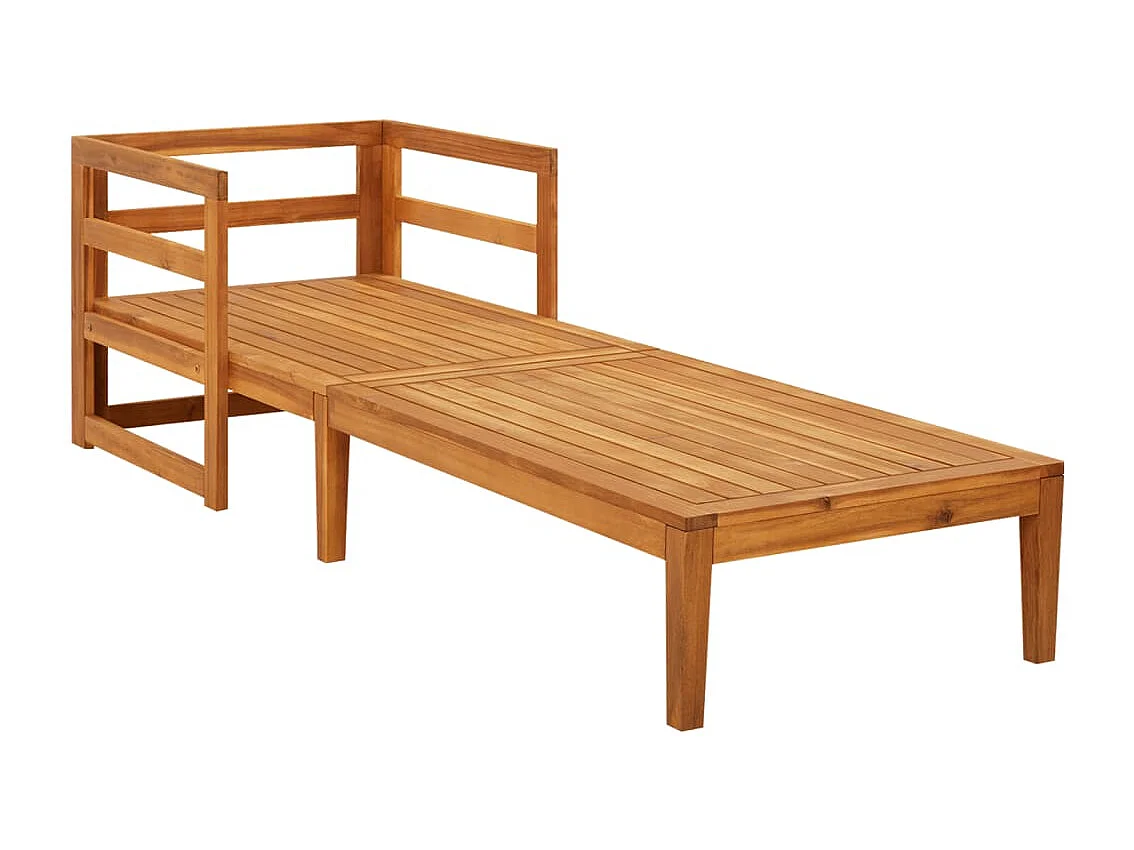 Bain de soleil avec coussins gris foncé Bois d'acacia solide FR586713