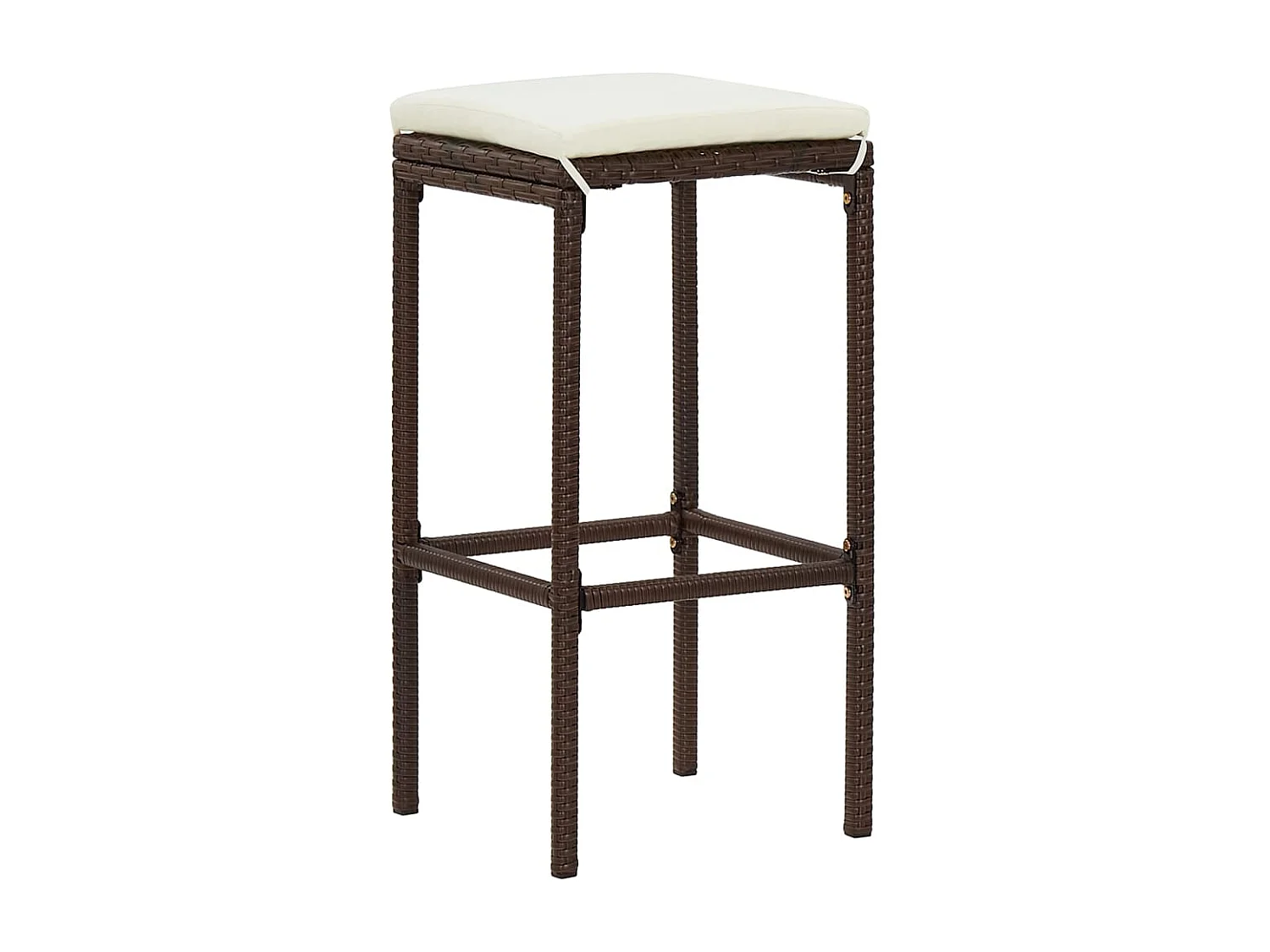 Meuble de bar de jardin 3 pcs marron bois massif acacia rotin FR68647