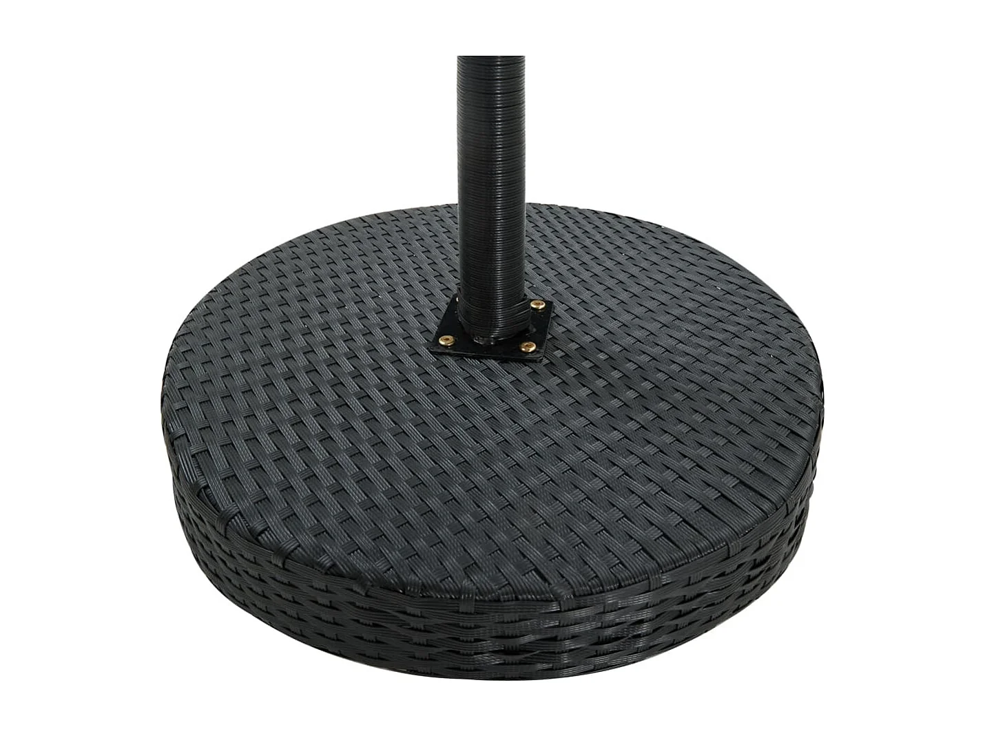 Meuble de bar de jardin 3 pcs et coussins Résine tressée Noir FR27221