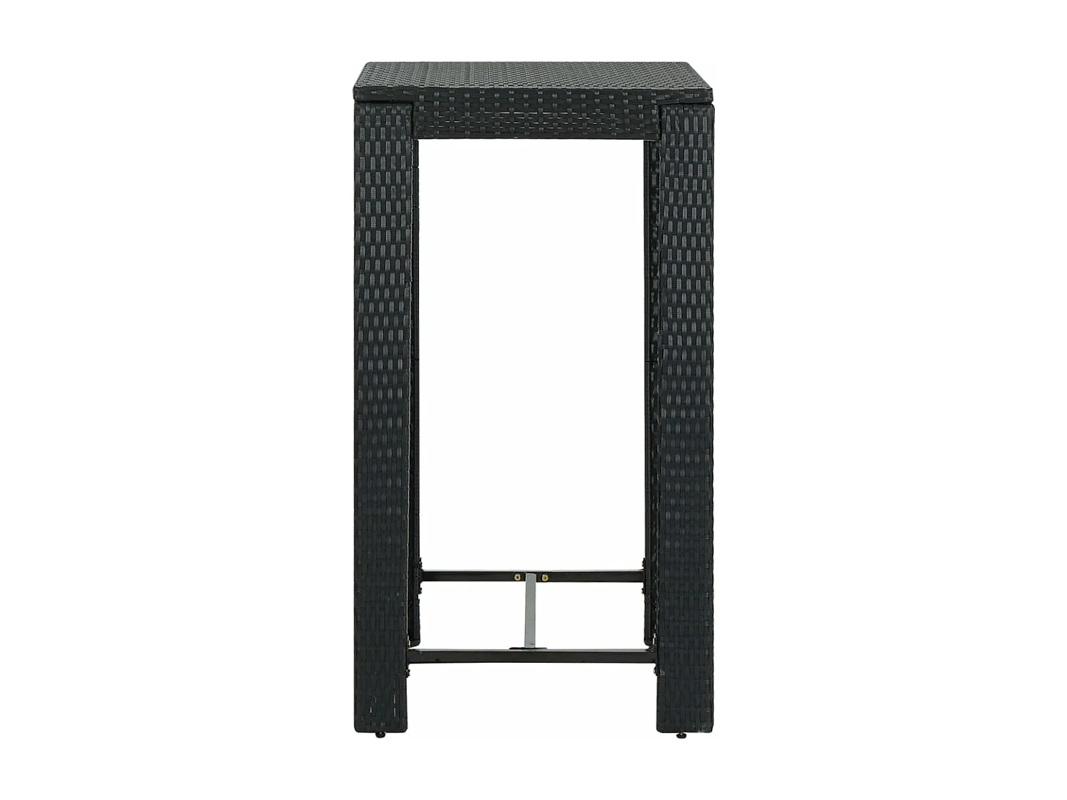 Meuble de bar de jardin 3 pcs et coussins Résine tressée Noir FR85816