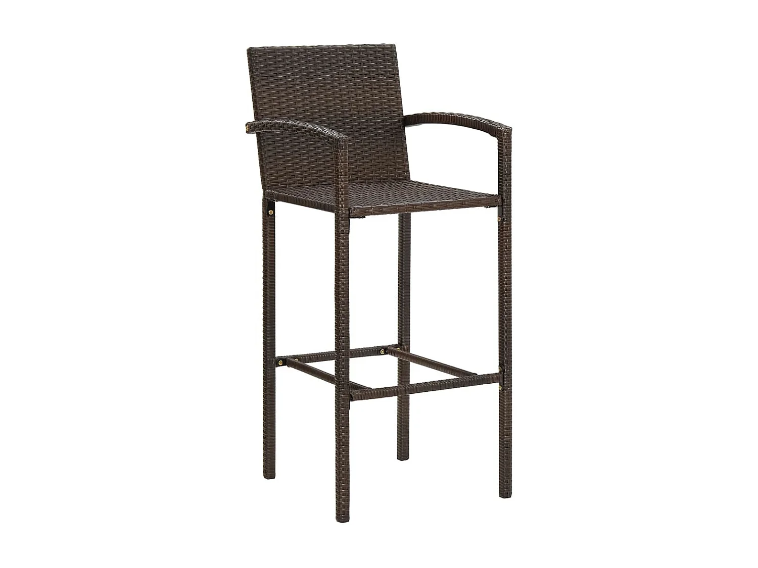 Meuble de bar de jardin 3 pcs marron bois massif acacia rotin FR77506