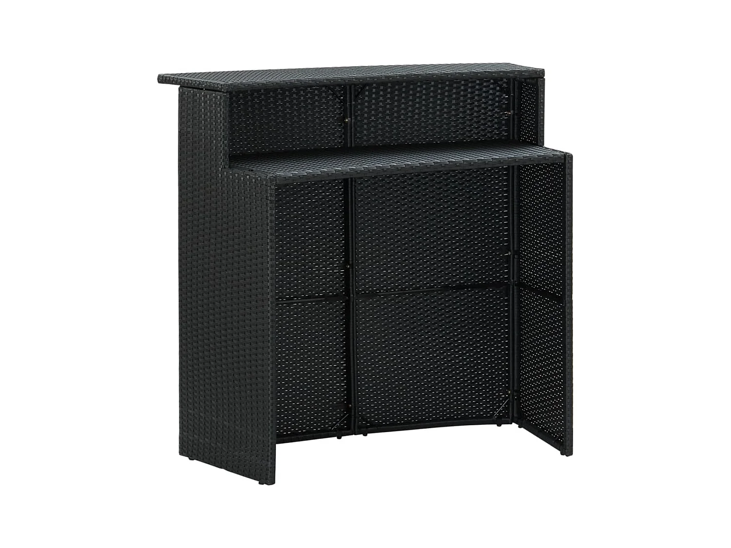 3-delige Tuinbarset met kussens zwart BE486206