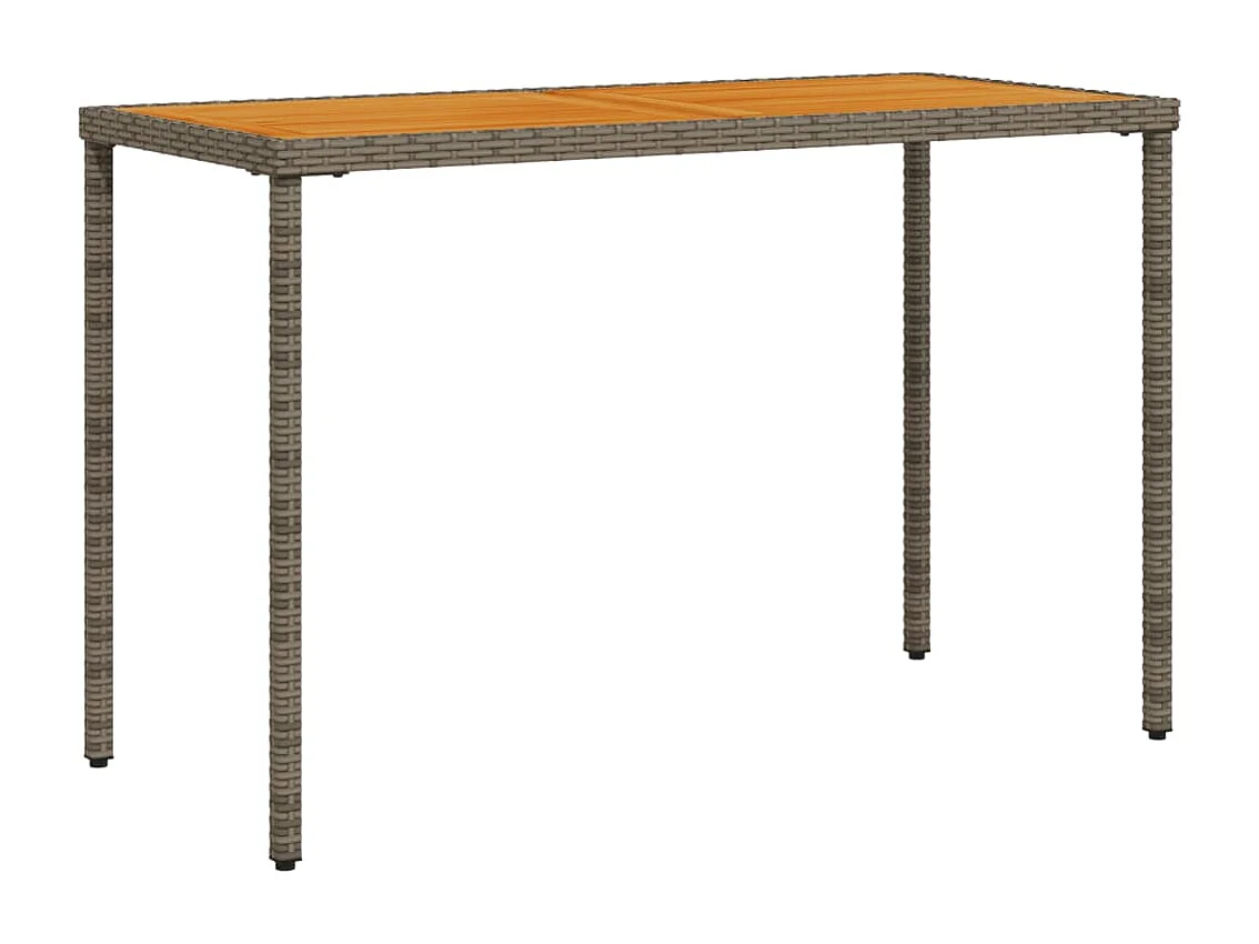 Table de jardin avec dessus en bois d'acacia gris 115x54x74 cm FR348669