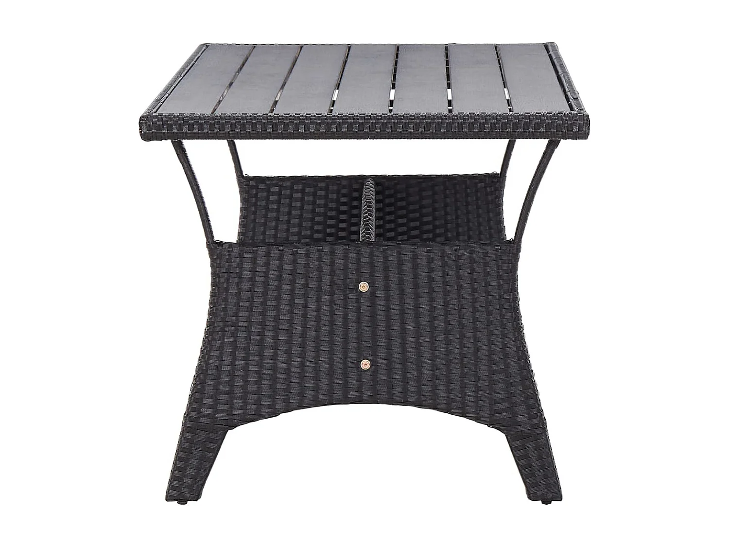 Mesa de jardim 120x70x66 cm vime PE preto PT313825