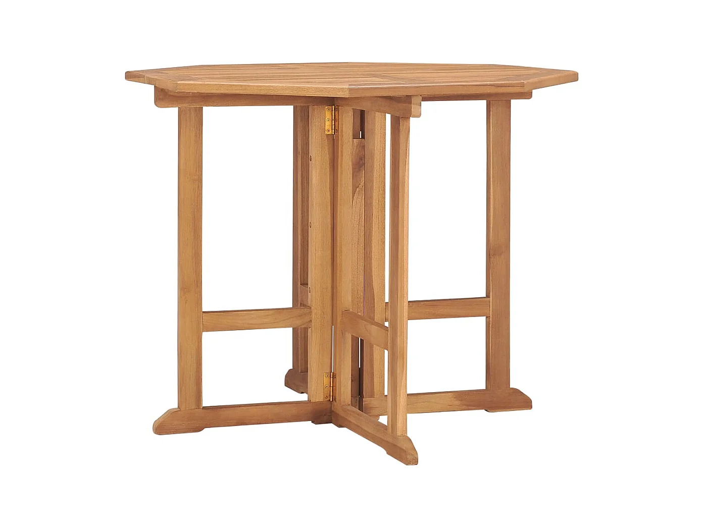 Table à dîner pliable de jardin Ø90x75 cm Bois de teck solide FR591761
