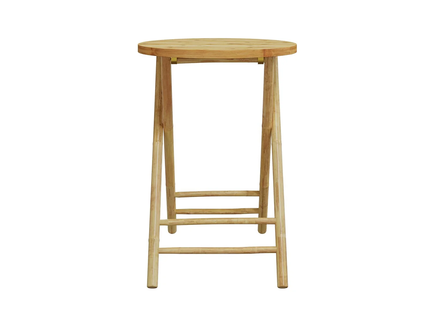 Mesa plegable de jardín de bambú Ø55x75 cm ES484981