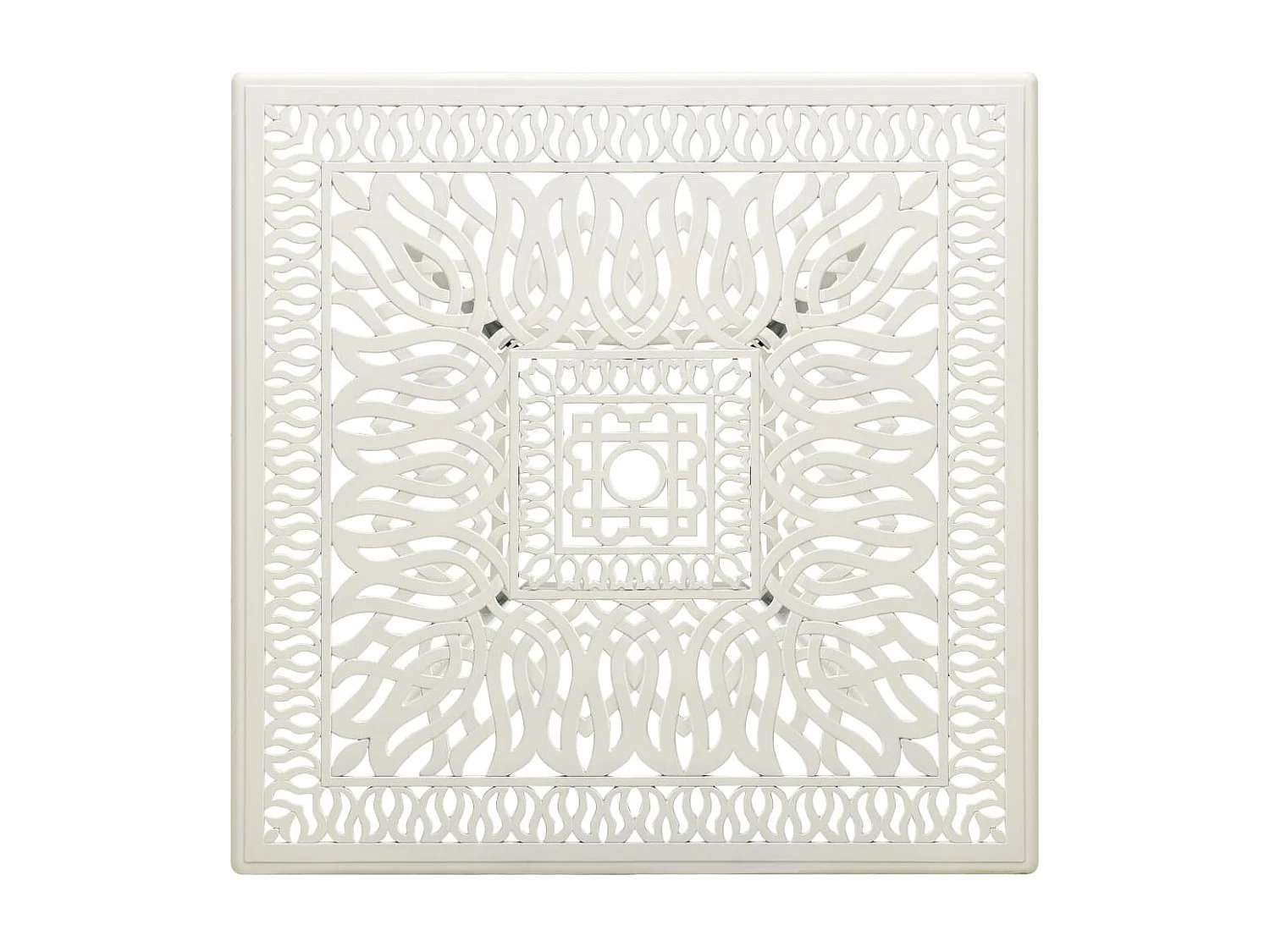Table de jardin Blanc 90x90x73 cm Aluminium coulé FR328909