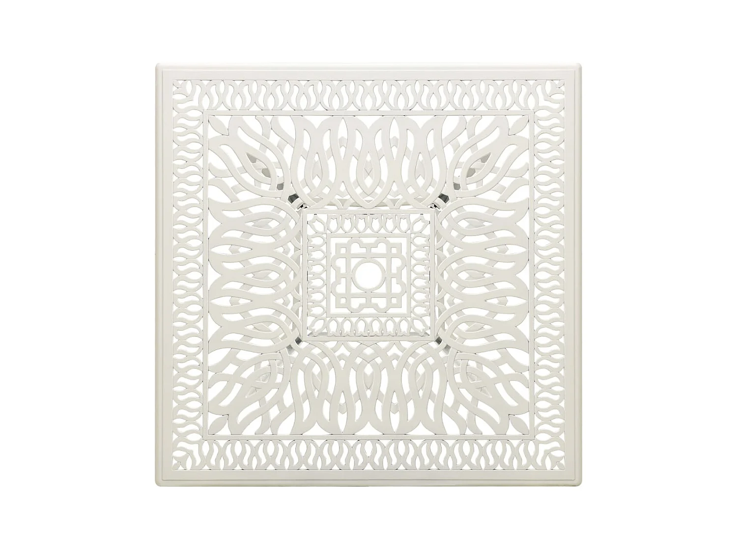 Table de jardin Blanc 90x90x73 cm Aluminium coulé FR328909