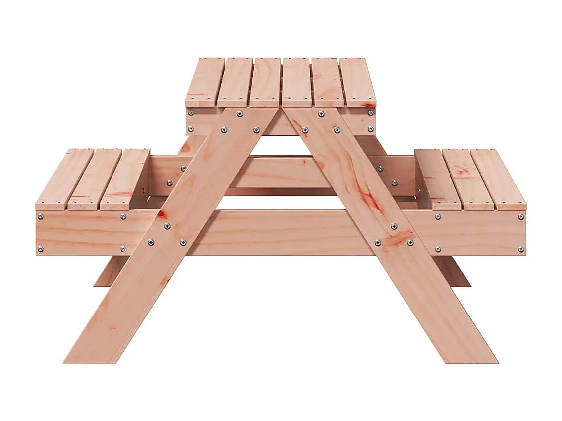 Mesa de pícnic para niños madera maciza Douglas 88x97x52 cm ES751523