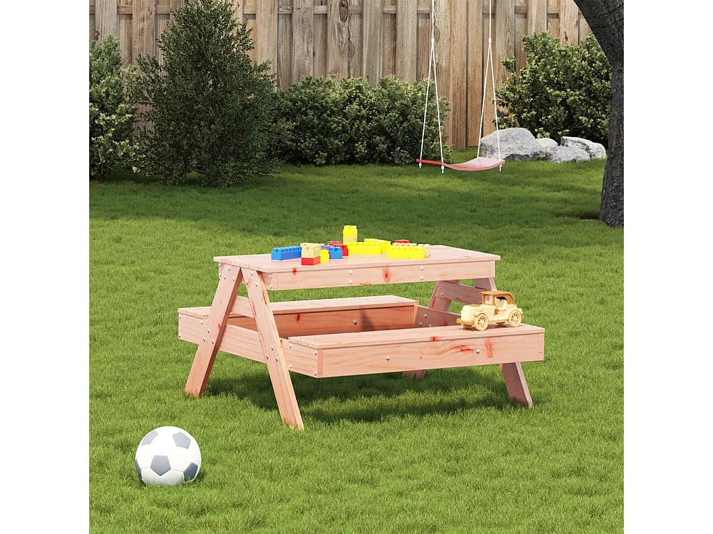 Table de pique-nique pour enfants bois massif de douglas FR540188