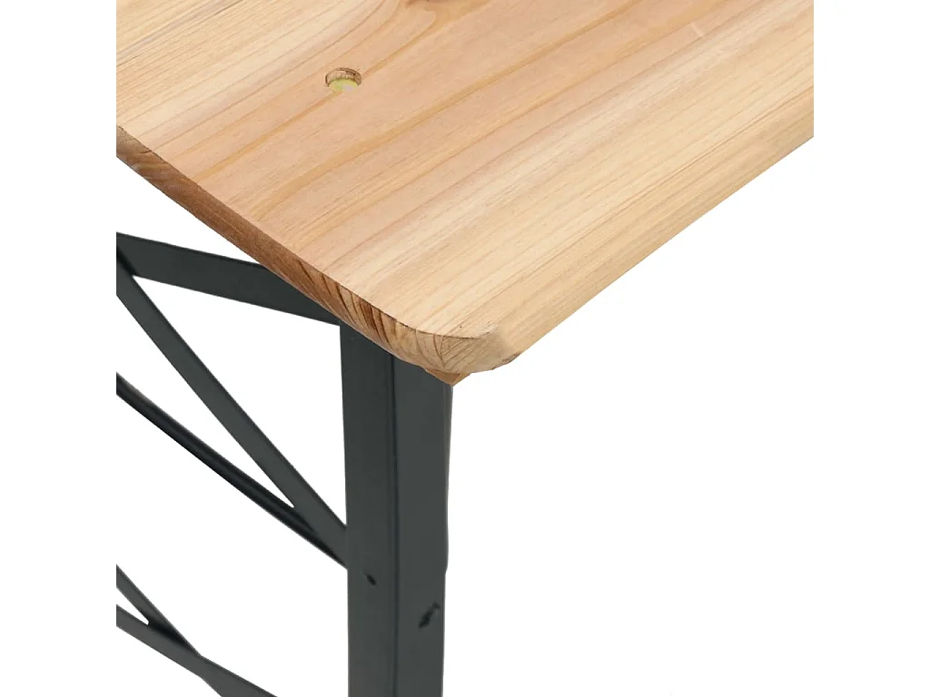 Table à bière pliable 170x50x75/105 cm bois massif de sapin FR728194