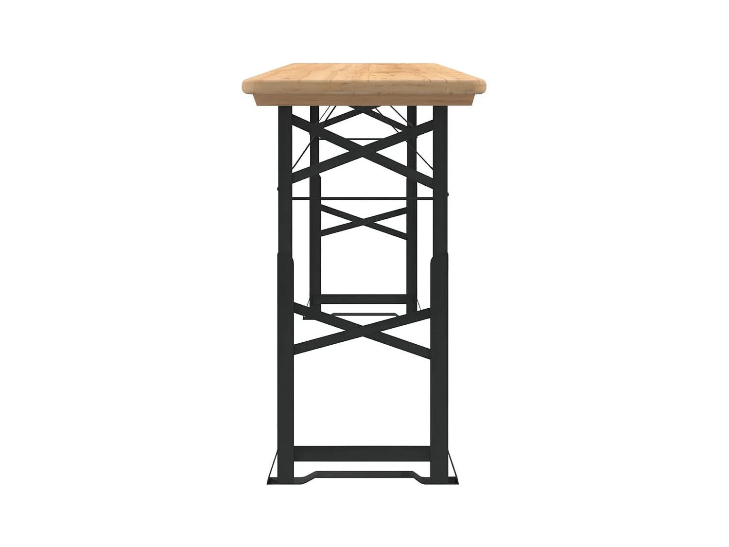Table à bière pliable 170x50x75/105 cm bois massif de sapin FR728194