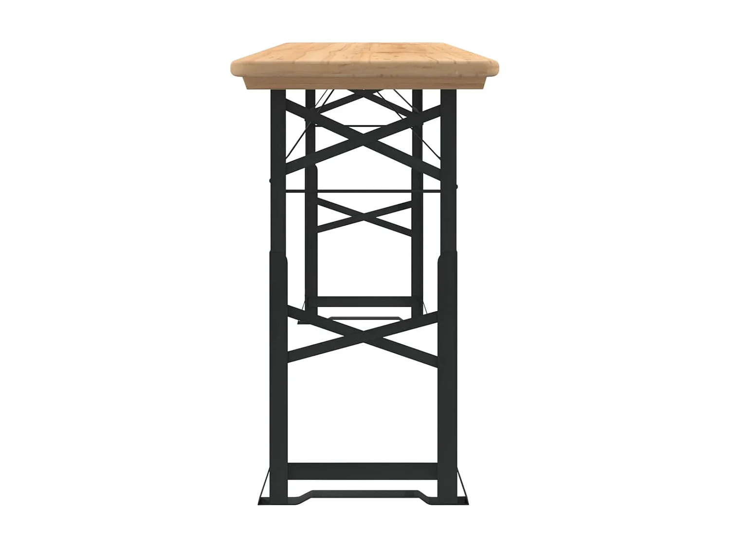 Table à bière pliable 170x50x75/105 cm bois massif de sapin FR728194