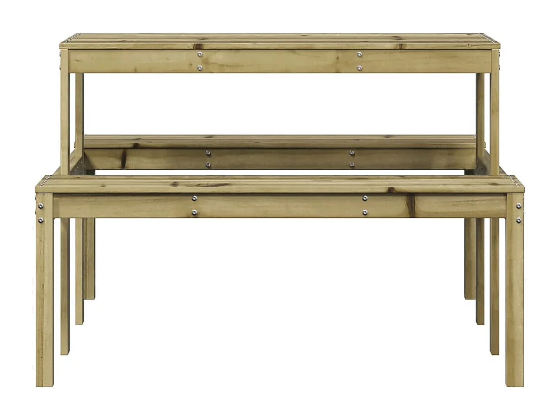Table de pique-nique 110x134x75 cm bois de pin imprégné FR540160