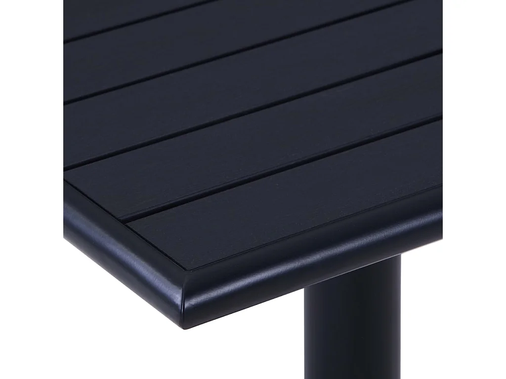 Table de jardin Noir 80x80x75 cm FR882351