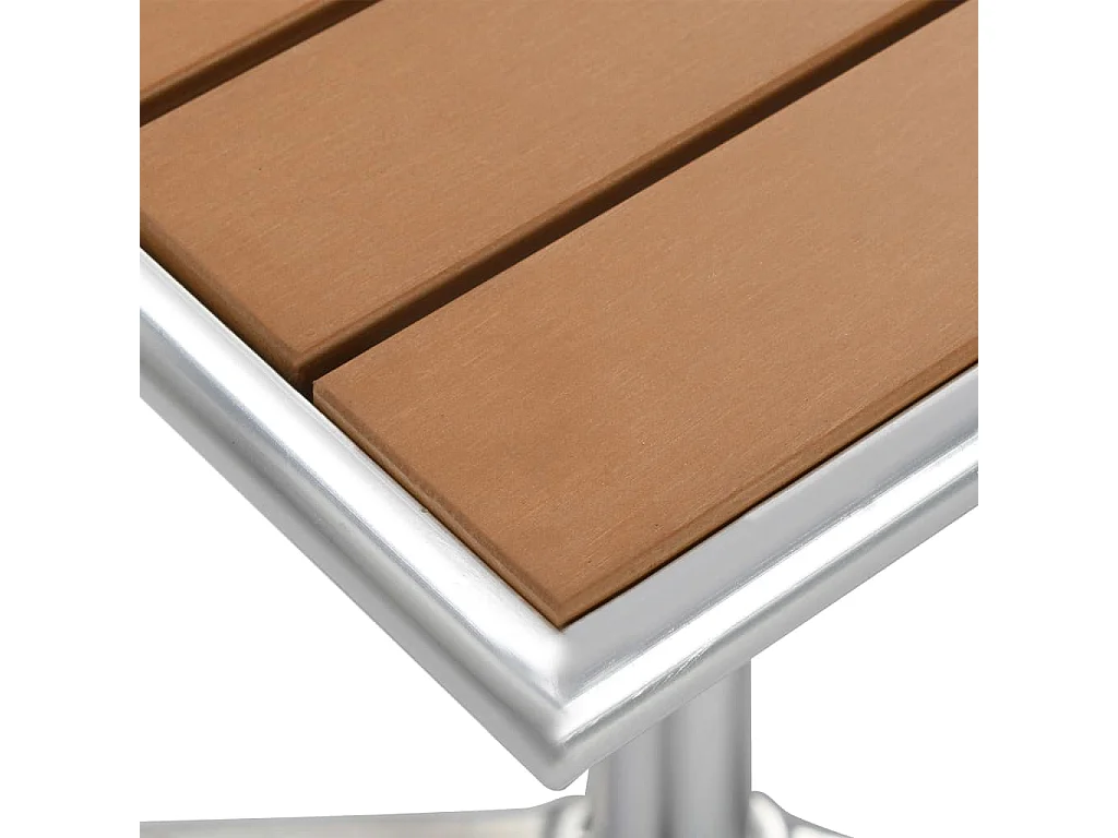 Table de jardin Argenté 60x60x70 cm Aluminium et WPC FR908267