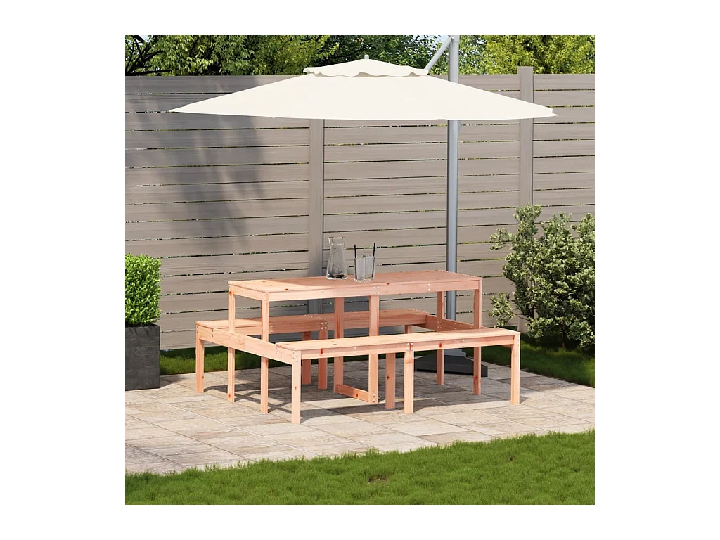 Table de pique-nique 160x134x75 cm bois massif de douglas FR634021