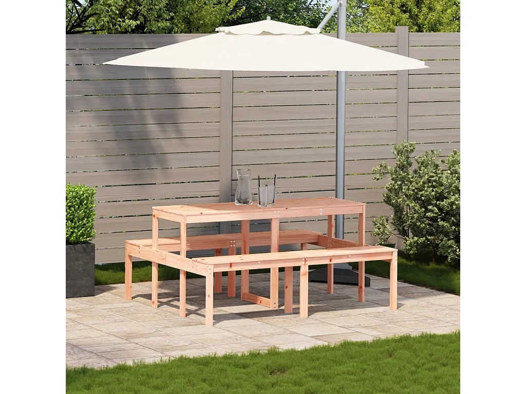 Table de pique-nique 160x134x75 cm bois massif de douglas FR634021