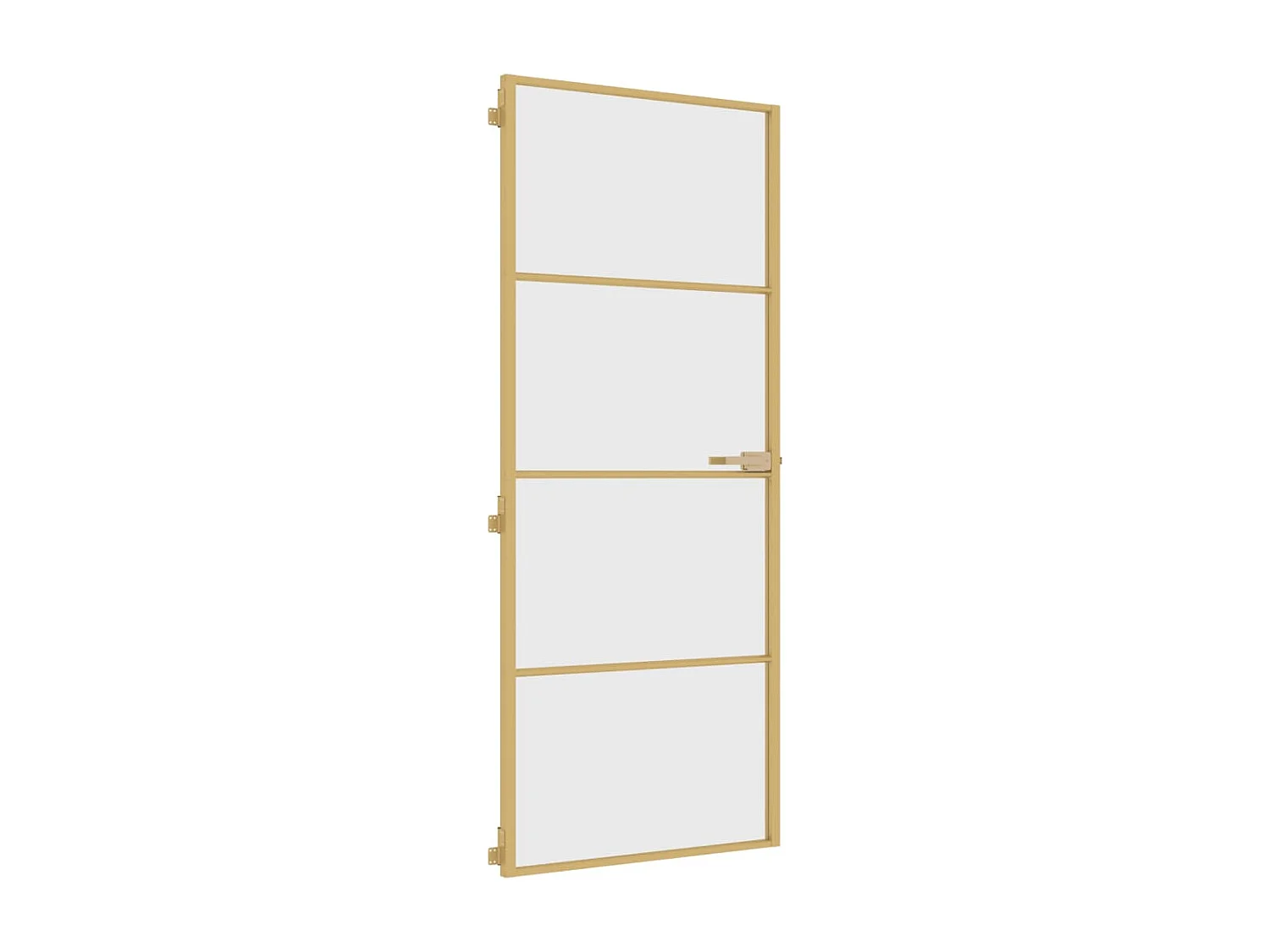 Porte intérieure mince doré 83x201,5 cm verre trempé aluminium FR541397