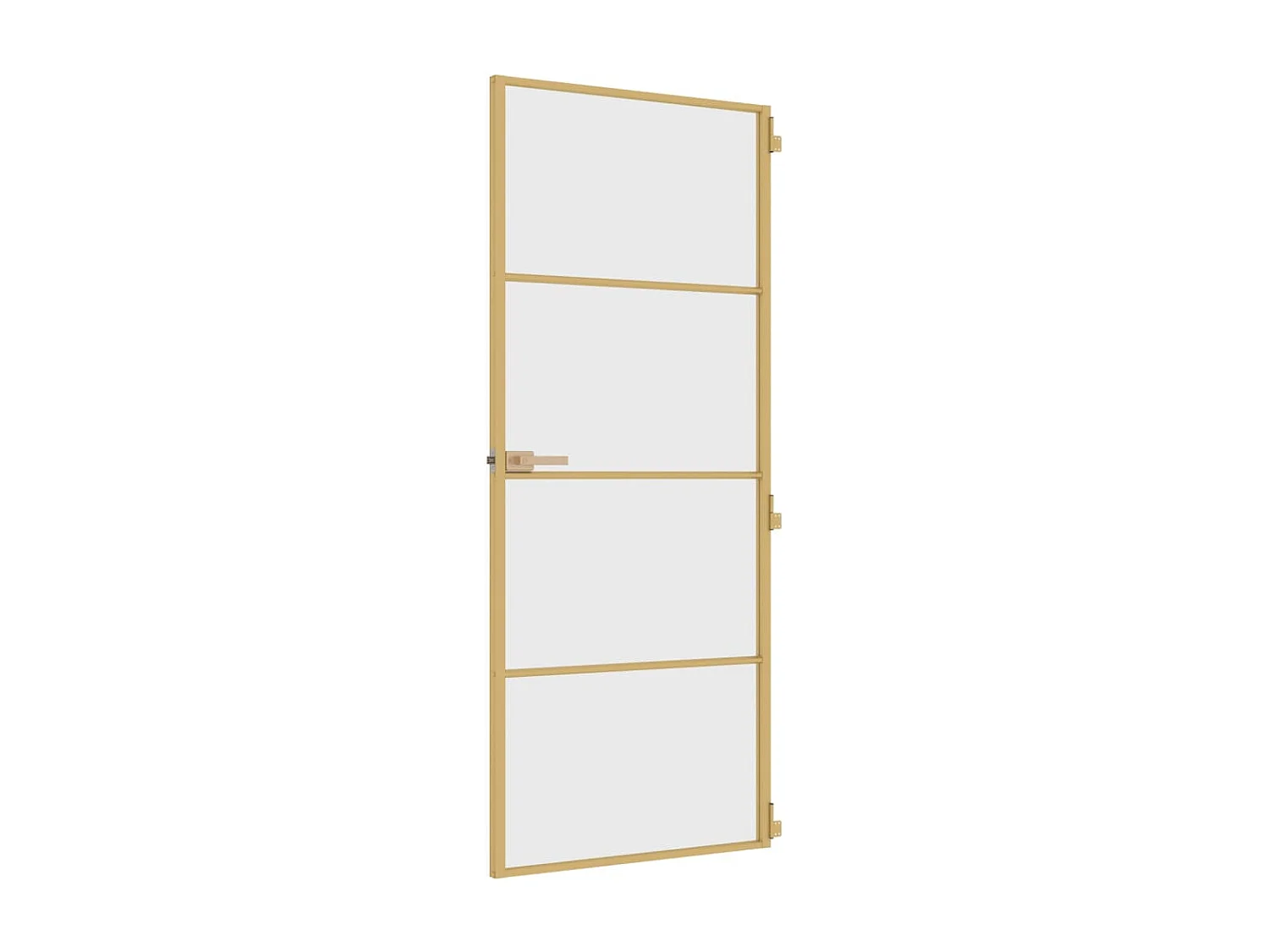 Porte intérieure mince doré 83x201,5 cm verre trempé aluminium FR541397
