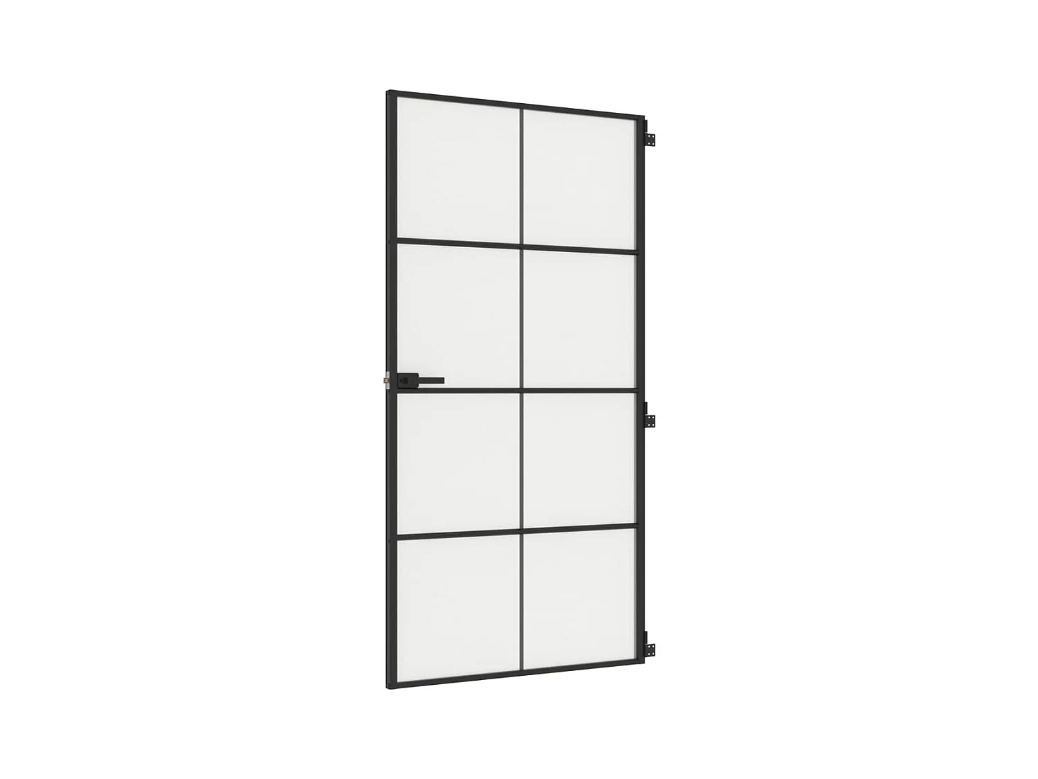 Porte intérieure mince noir verre trempé aluminium FR136283