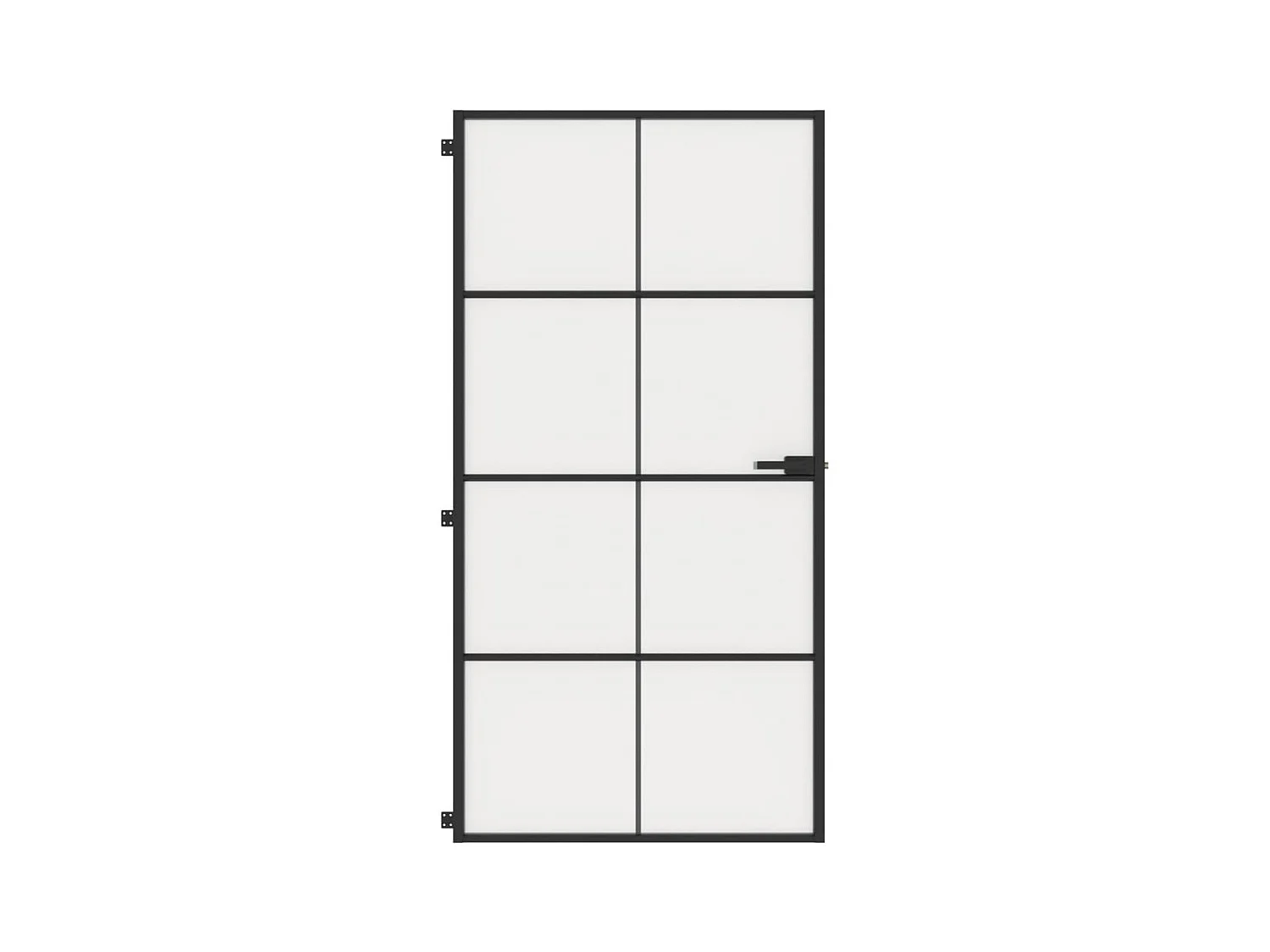Porte intérieure mince noir verre trempé aluminium FR136283