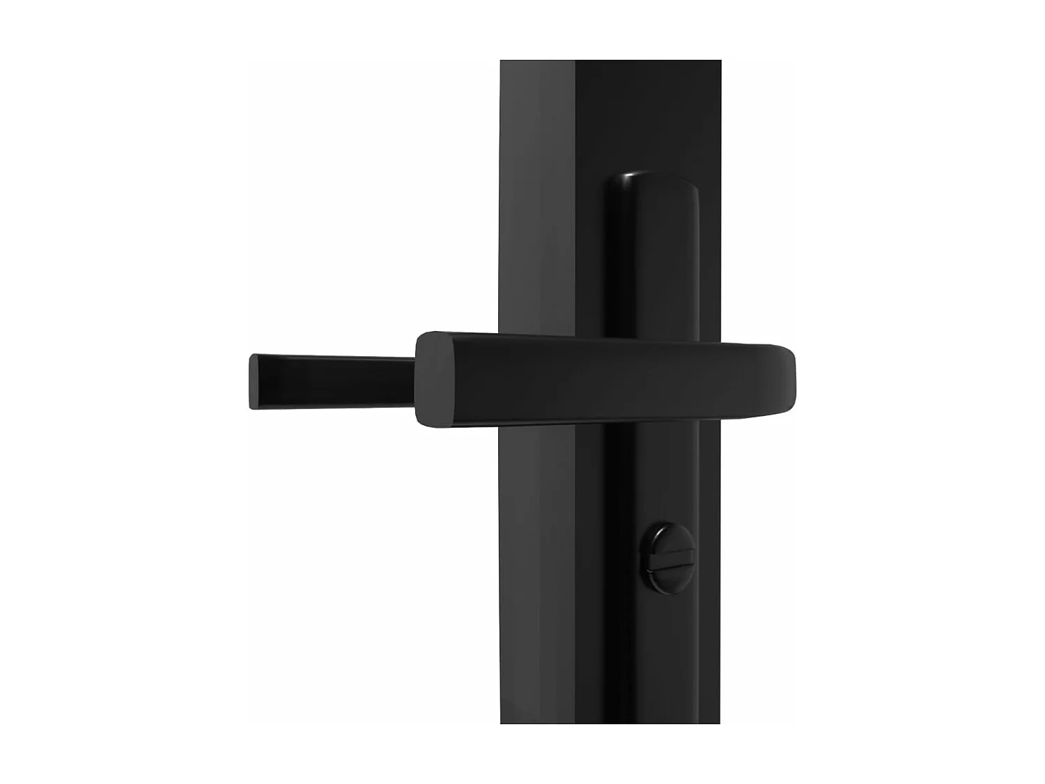 Porte intérieure Verre ESG et aluminium 93x201,5 cm Noir FR137052