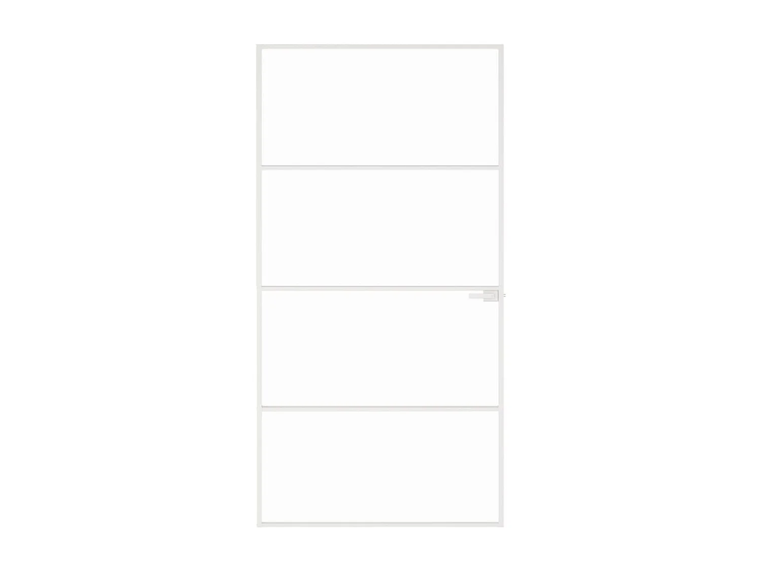 Puerta interior vidrio templado y aluminio blanco 102x201,5 cm ES103819
