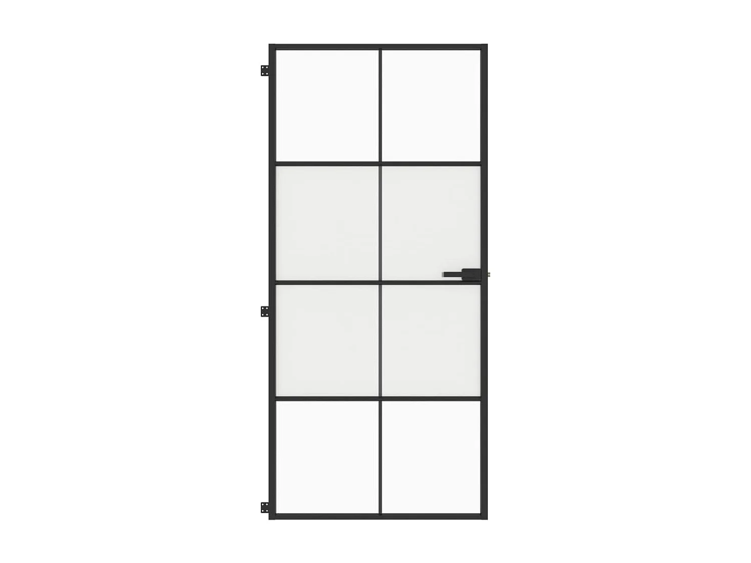 Porte intérieure mince noir 93x201,5 cm verre trempé aluminium FR869779