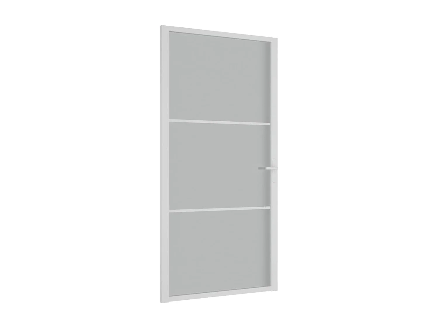 Puerta interior de vidrio y aluminio blanco mate 102,5x201,5 cm ES385917