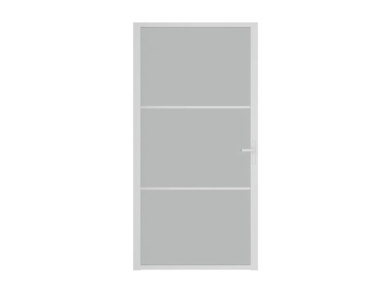 Puerta interior de vidrio y aluminio blanco mate 102,5x201,5 cm ES385917