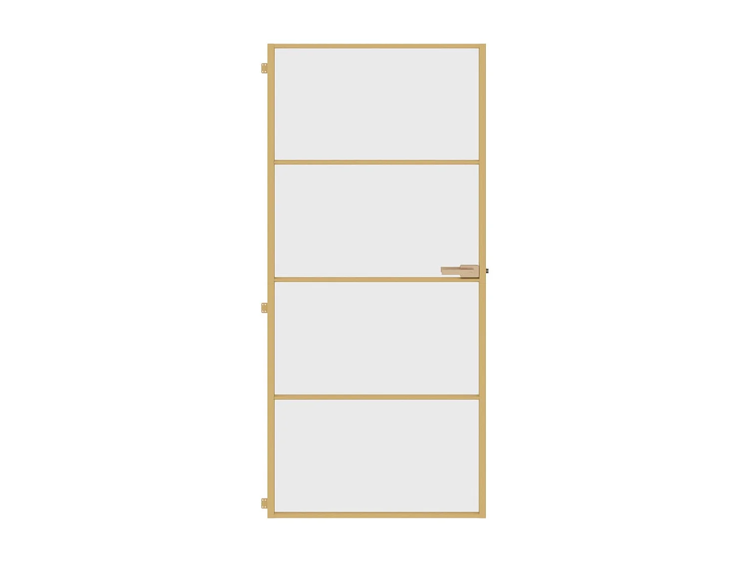 Porta interior 93x201,5 cm vidro temperado e alumínio dourado PT802168