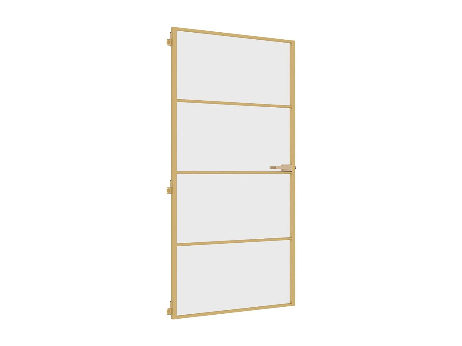 Porte intérieure mince doré verre trempé aluminium FR683932