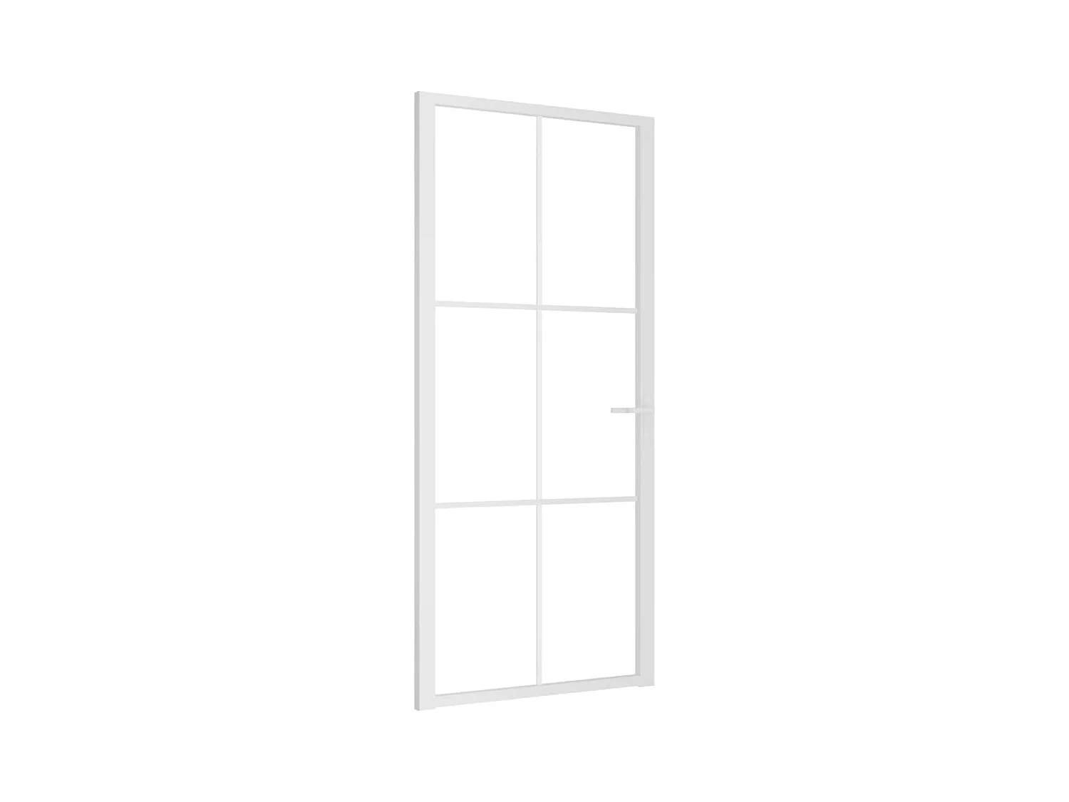 Porte intérieure 93x201,5 cm Blanc Verre ESG et aluminium FR666875