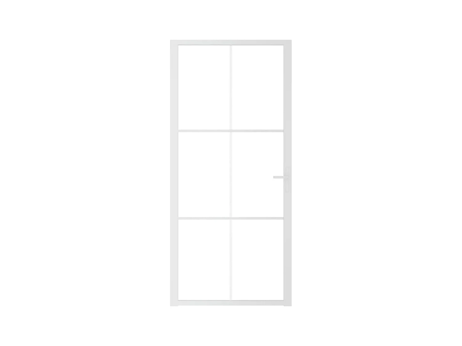 Porte intérieure 93x201,5 cm Blanc Verre ESG et aluminium FR666875