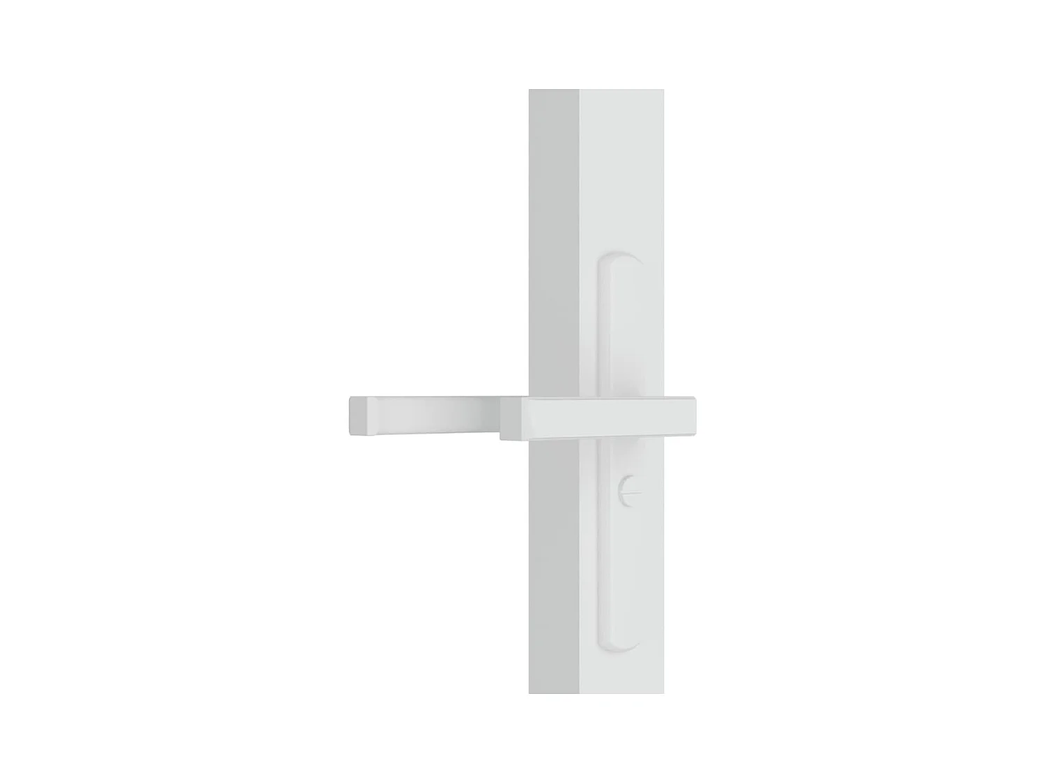Porte intérieure 93x201,5 cm Blanc Verre ESG et aluminium FR666875
