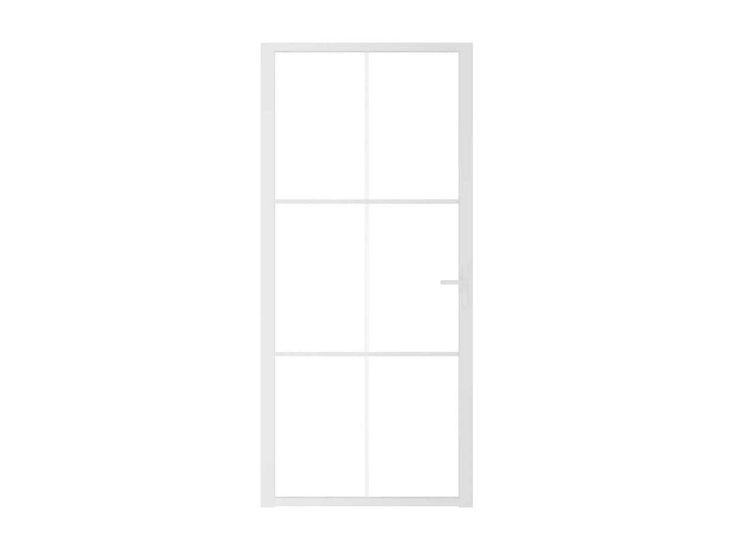 Porta de interior 93x201,5 cm vidro ESG e alumínio branco PT249823