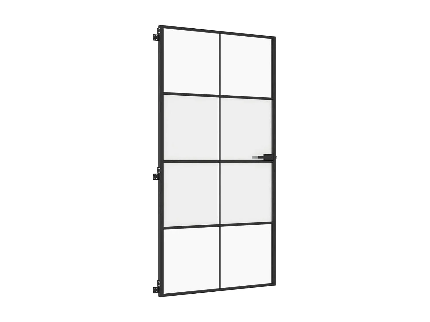 Porte intérieure mince noir verre trempé aluminium FR634670