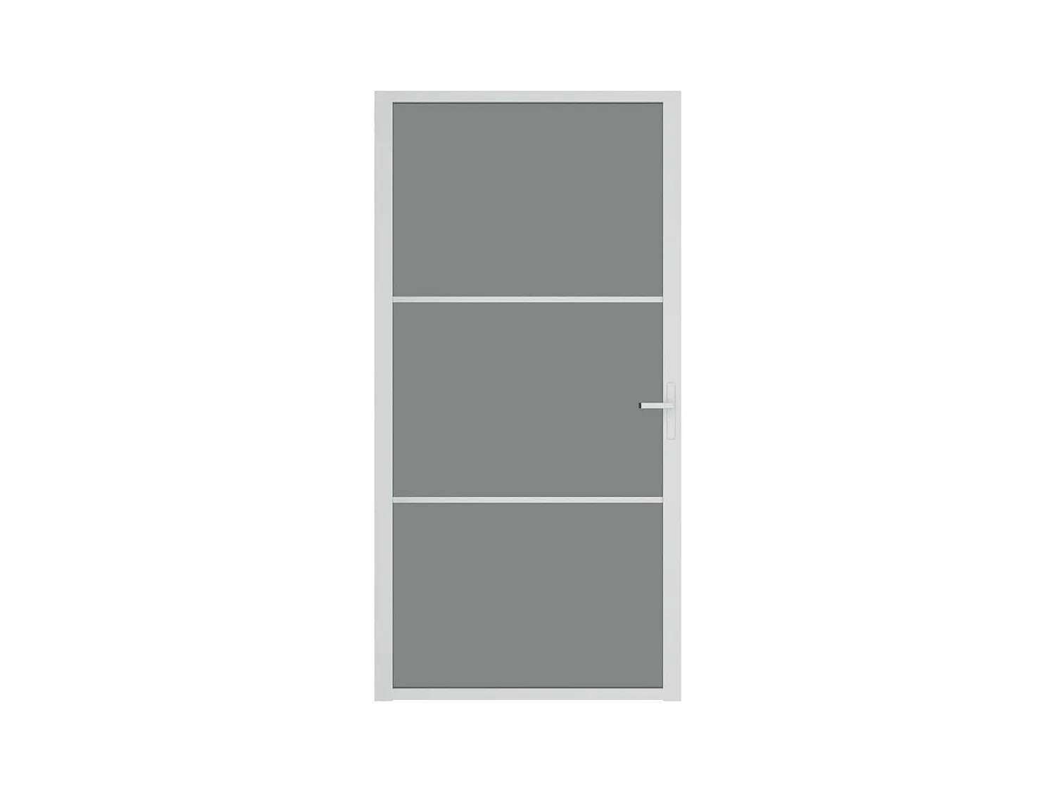 Porte intérieure 102,5x201,5 cm Blanc Verre ESG et aluminium FR168850