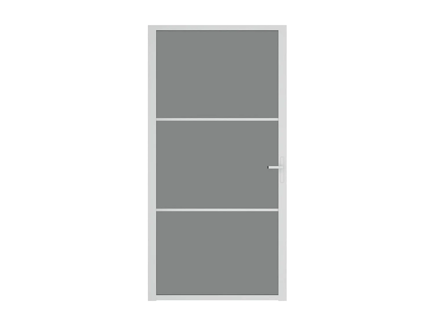 Binnendeur 102,5x201,5 cm ESG-glas en aluminium wit BE468379