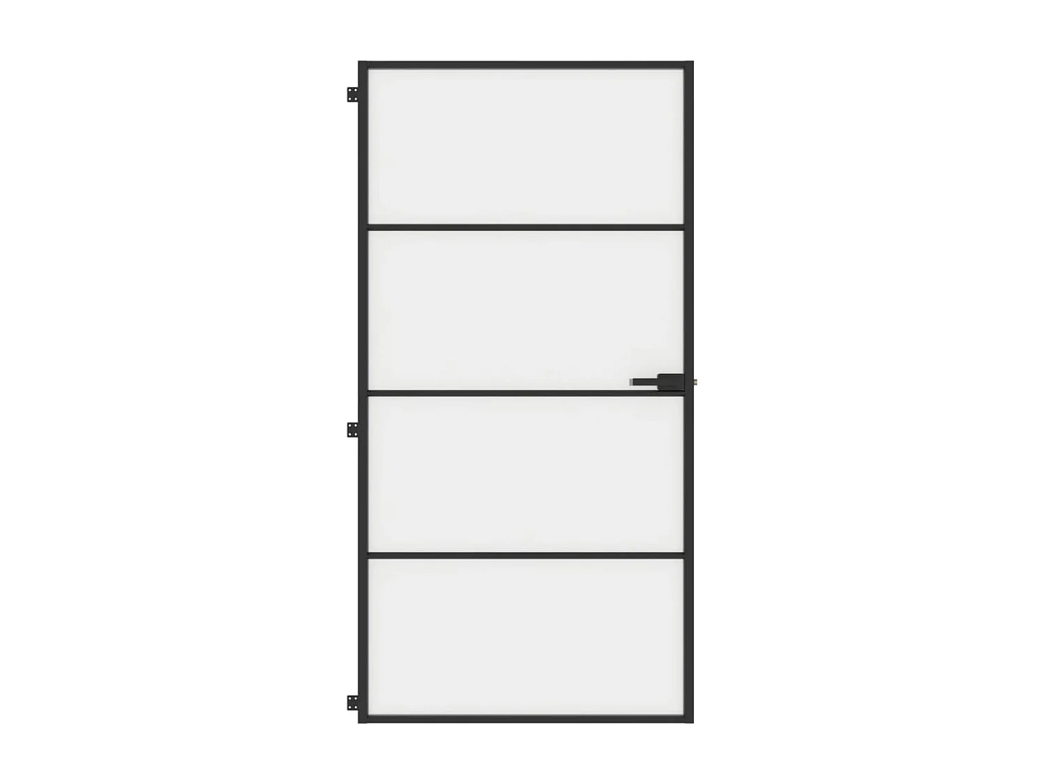 Porte intérieure mince noir verre trempé aluminium FR844842