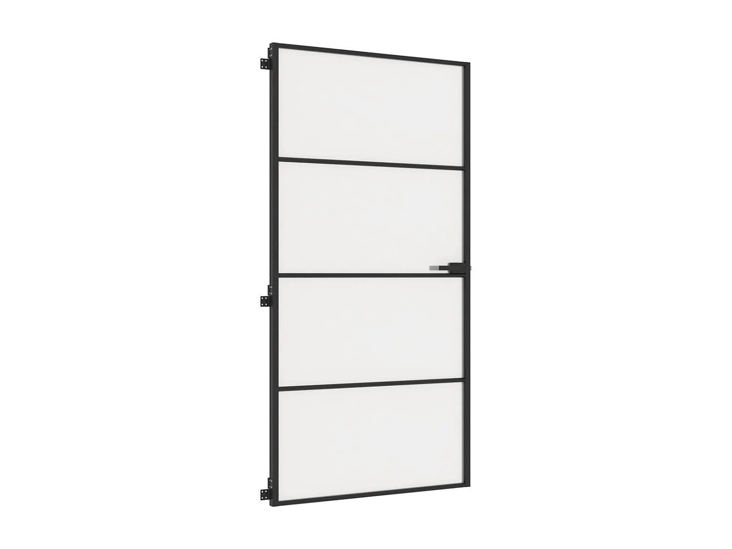 Porte intérieure mince noir verre trempé aluminium FR844842