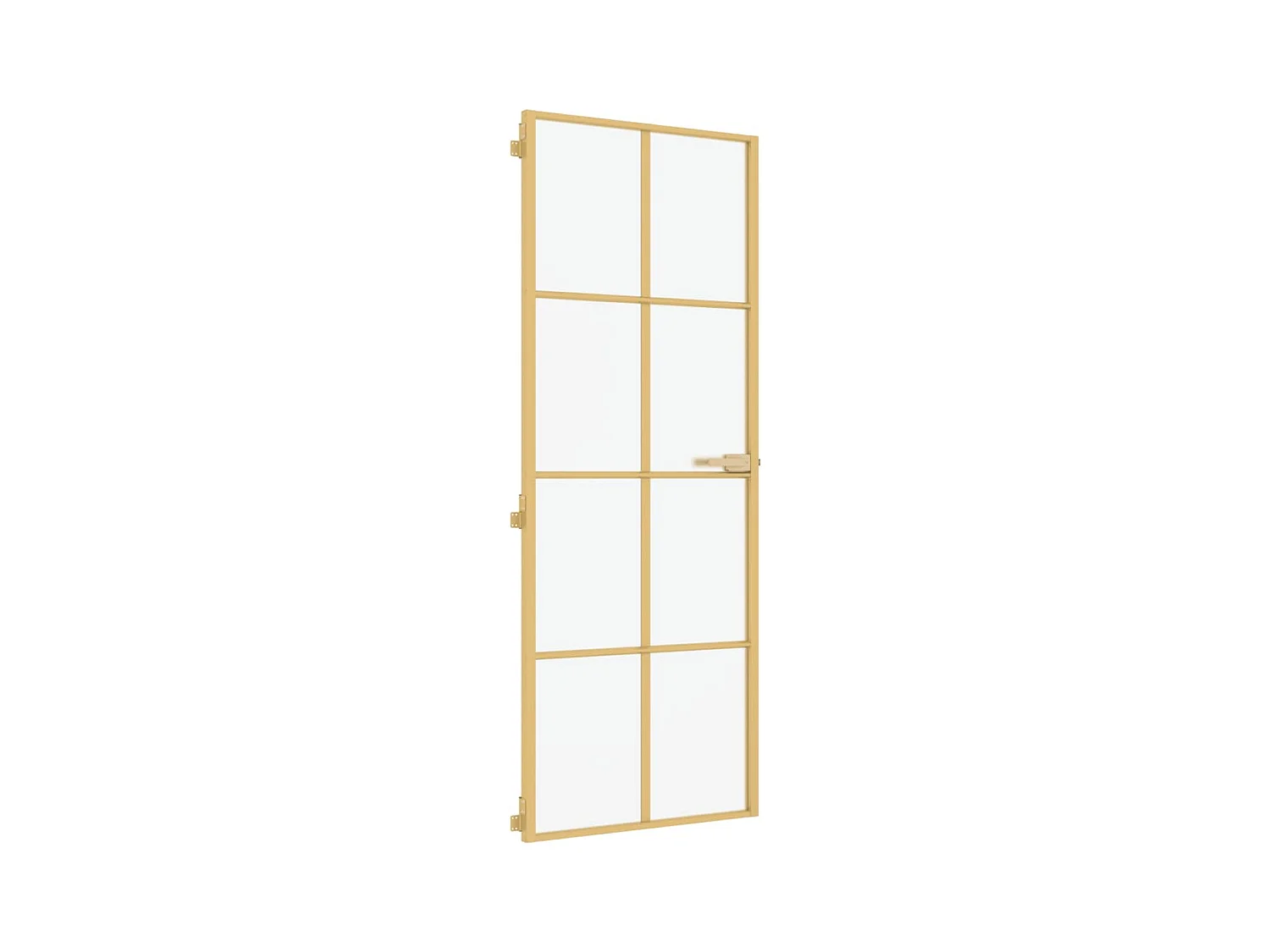 Puerta de interior dorada vidrio templado y aluminio 76x201,5cm ES679428