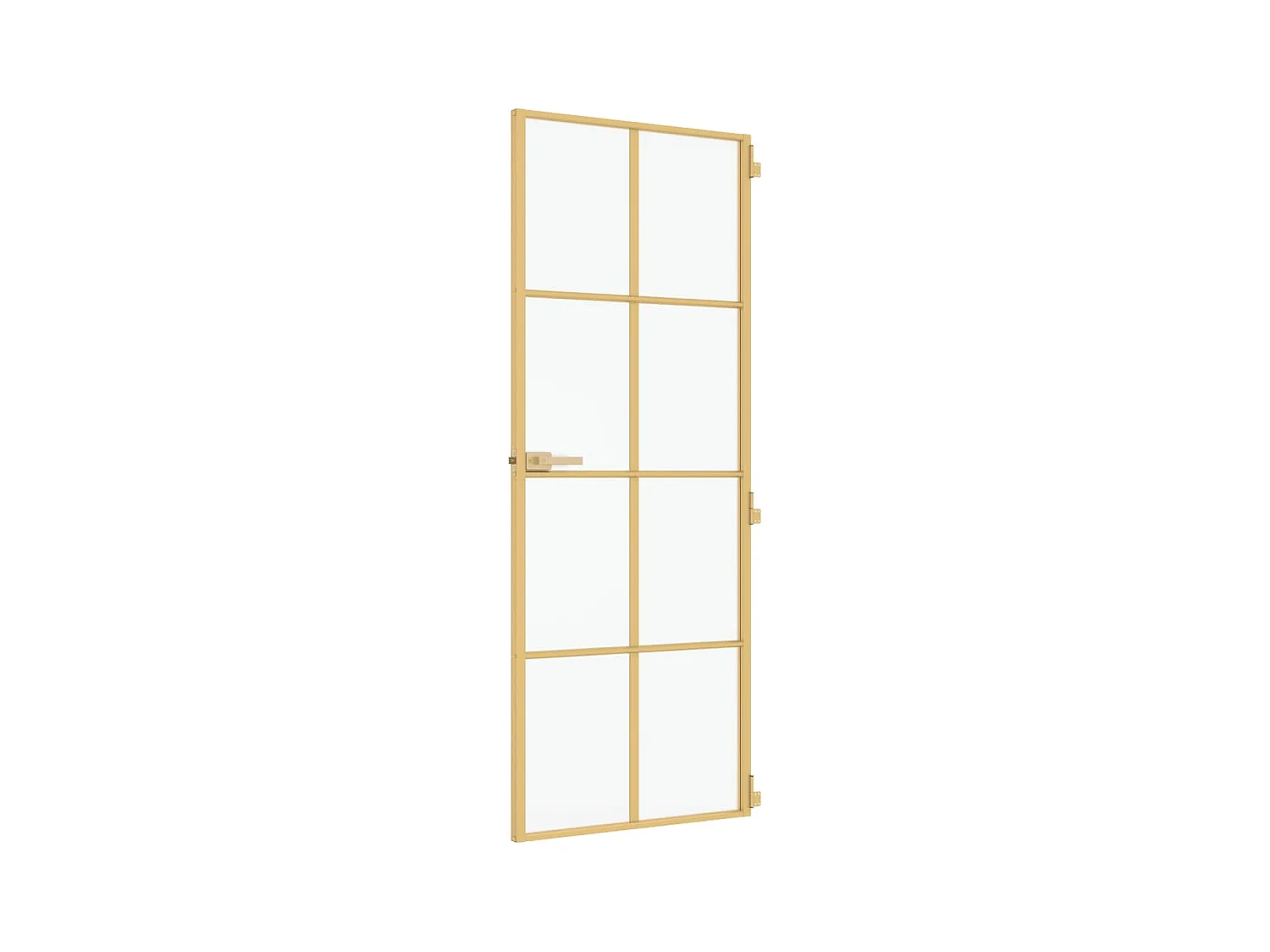 Puerta de interior dorada vidrio templado y aluminio 76x201,5cm ES679428
