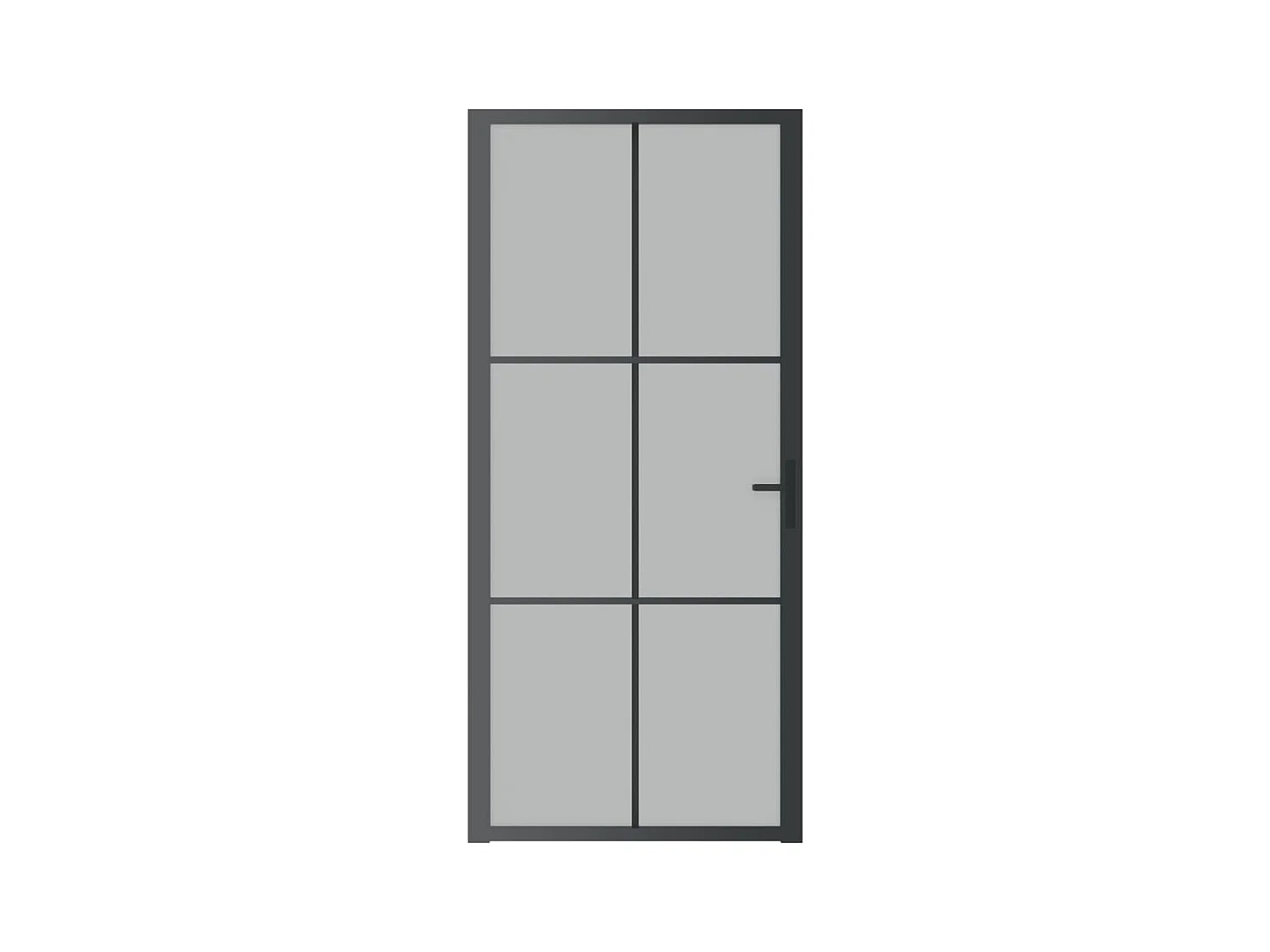 Porte intérieure 93x201,5 cm Noir Verre mat et aluminium FR632690